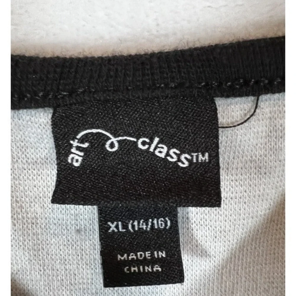 Art Class Tank Dress Girls Sz‎ XL 14-16 Black w/ cherries-Straps-Pre-owned - Picture 3 of 3